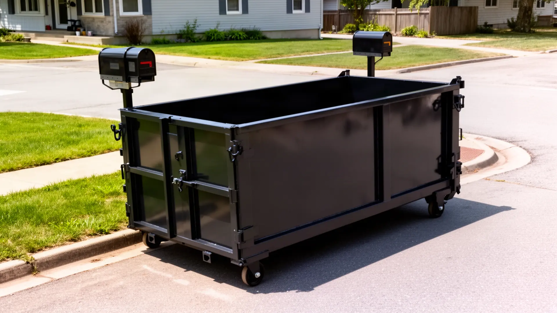 Roll-off dumpster from Tommy's Dumpster Rental in La Crosse, WI